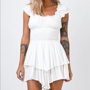 The Love Galore Romper White
